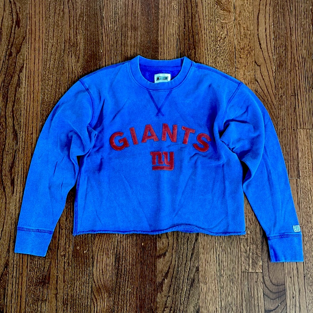 Aerie Tailgate Collection - NY Giants Cropped Crewneck Sweatshirt